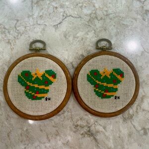 Minnie Mouse Cross Stitch Christmas Decorations!